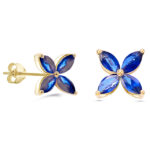 Markiz Kesim Safir (Sapphire) Taşlı Küpe