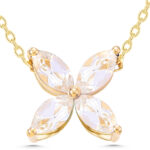 Markiz Kesim White Topaz Taşlı Kolye