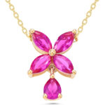 Markiz Kesim Yakut (Ruby) Taşlı Kolye