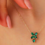 Markiz Kesim Zümrüt (Emerald) Taşlı Kolye