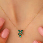 Markiz Kesim Zümrüt (Emerald) Taşlı Kolye