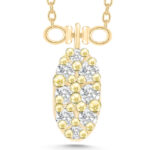0,06 Karat Oval Pırlanta Kolye