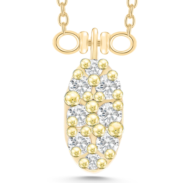 0,06 Karat Oval Pırlanta Kolye