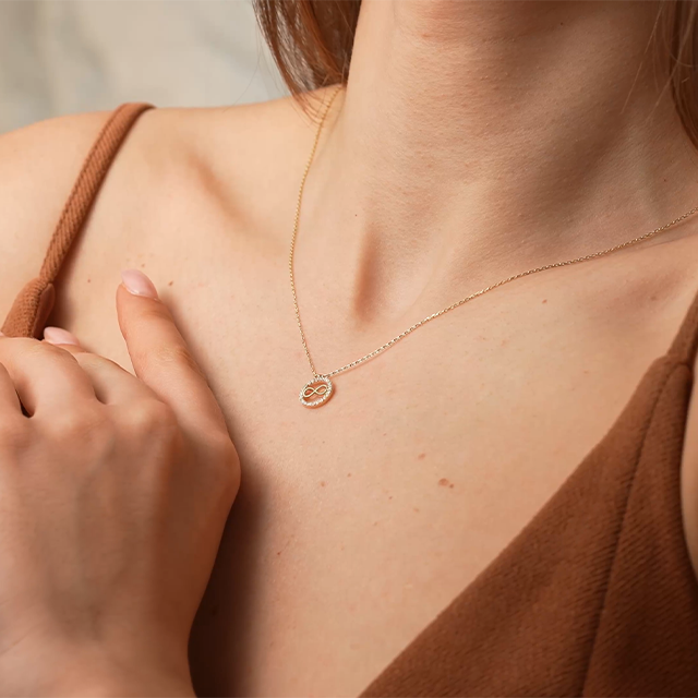 0,12 Karat Sonsuzluk Pırlanta Kolye