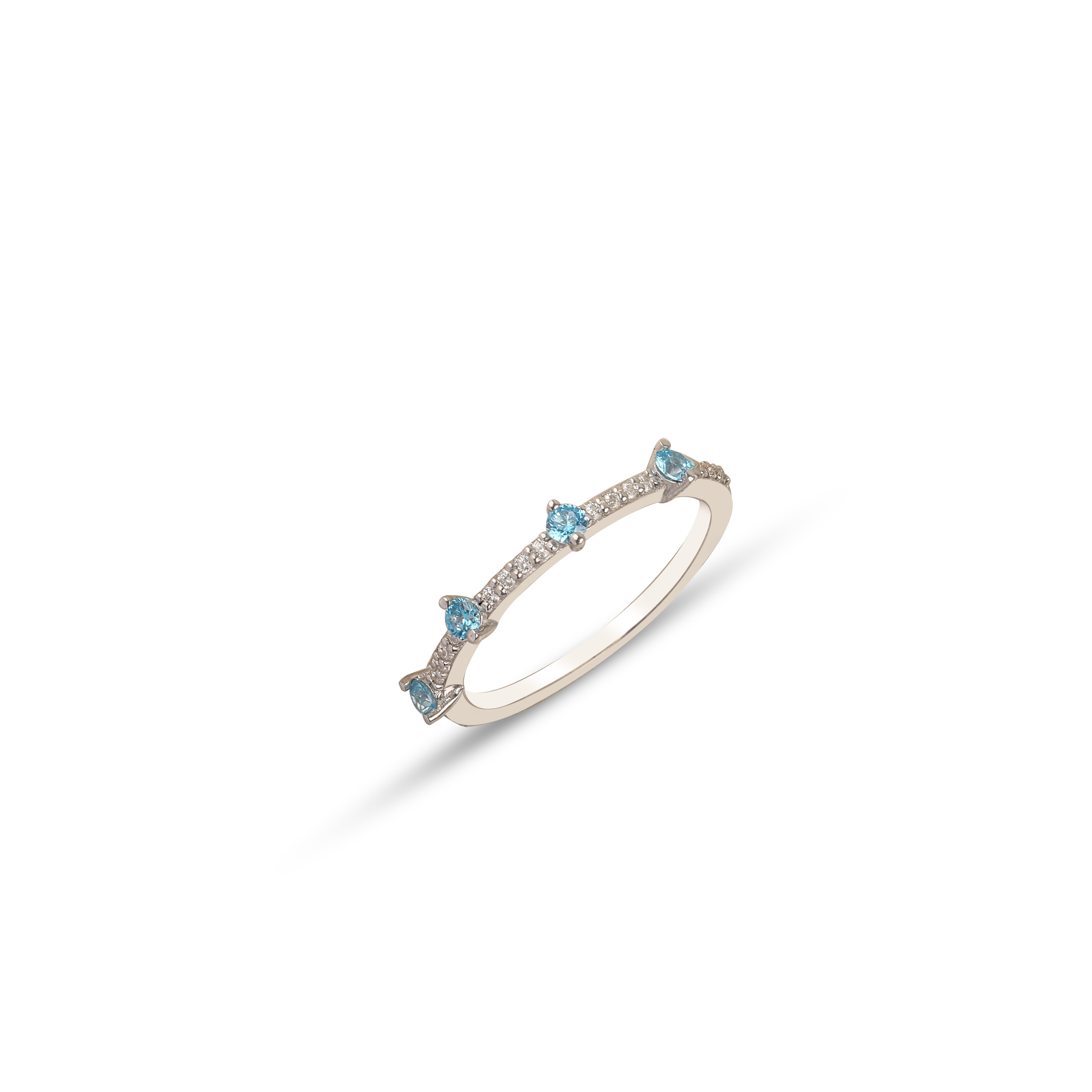 Aquamarine ve Pırlanta Yüzük