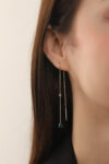 Sallantılı Damla Zümrüt Küpe